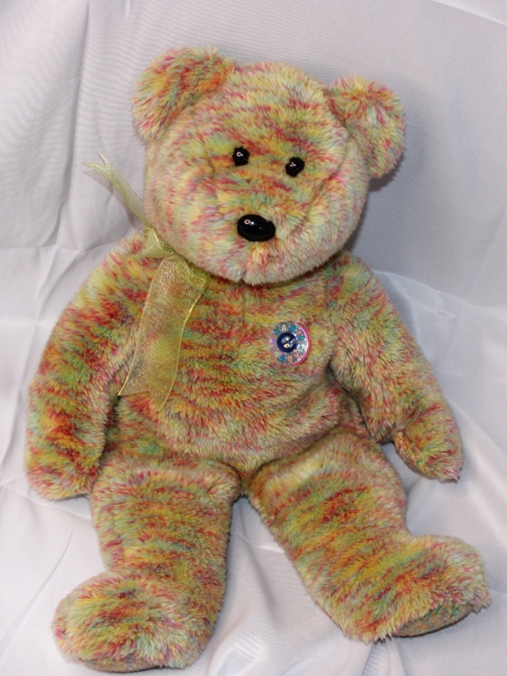Ty Beanie Buddy Quinn Rainbow Teddy Bear Plush